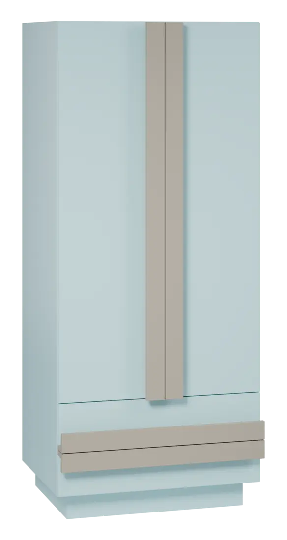 QL 5 - 822ZD skříň šatní, 2-dveřová, 2-zásuvková, police, šatní tyč, 1870x800x620 mm, obloha/cappucc